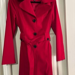 London Fog Red Trench Rain Coat